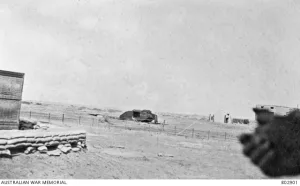 Wrecked Mk IV British tank at Gilban Station